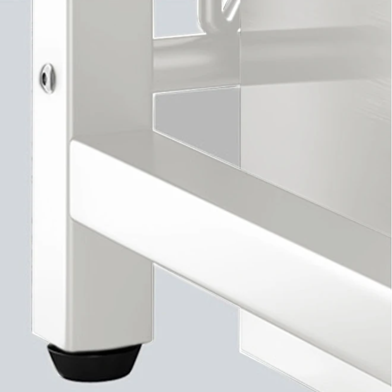 Verstelbaar Magnetronrek met 2 Lagen & 6 Haken – Uitschuifbaar 40–64 cm