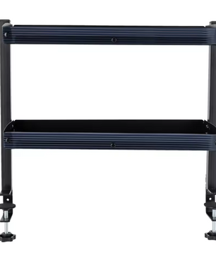 Verstelbaar Bureau Opbergrek – 2-Laags Klemrek voor Boven & Onder Tafel, Zwart