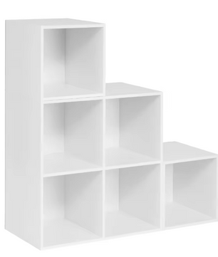 Staande Boekenkast met 6 Vakken – Moderne Open Vakkenkast voor Woonkamer, Slaapkamer of Kantoor