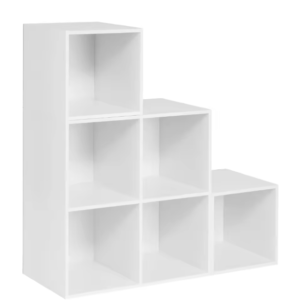 Staande Boekenkast met 6 Vakken – Moderne Open Vakkenkast voor Woonkamer, Slaapkamer of Kantoor