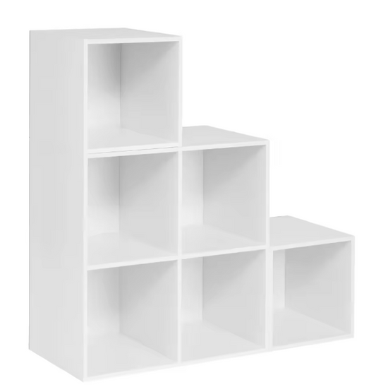 Staande Boekenkast met 6 Vakken – Moderne Open Vakkenkast voor Woonkamer, Slaapkamer of Kantoor