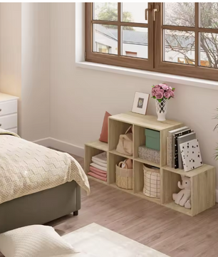 Staande Boekenkast met 6 Vakken – Moderne Open Vakkenkast voor Woonkamer, Slaapkamer of Kantoor