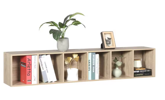 Boekenkast met 6 Vakken – Smalle Moderne Opbergkast MDF