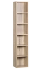 Boekenkast met 6 Vakken – Smalle Moderne Opbergkast MDF