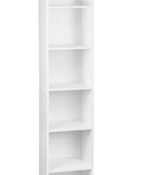 Boekenkast met 6 Vakken – Smalle Moderne Opbergkast MDF