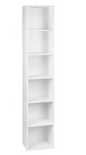Boekenkast met 6 Vakken – Smalle Moderne Opbergkast MDF