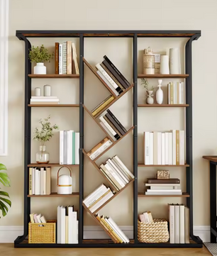 Boomvormige Boekenkast met 17 Vakken – Staande Design Vakkenkast 180 cm