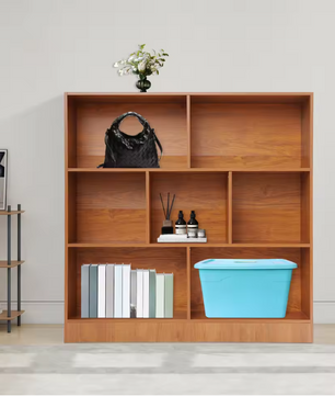 Houten Boekenkast met 7 Vakken – Moderne Staande Opbergkast 100 cm
