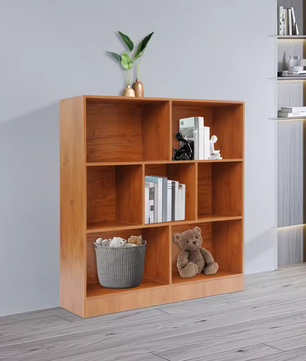Houten Boekenkast met 7 Vakken – Moderne Staande Opbergkast 100 cm