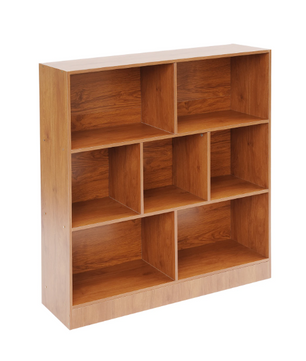 Houten Boekenkast met 7 Vakken – Moderne Staande Opbergkast 100 cm