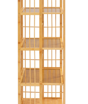 5-Laags Draaibare Boekenkast met Wielen – Mobiele Opbergkast 132 cm