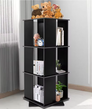 Draaibare Boekenkast 3 Lagen – 360° Rotatie & Modern Ontwerp