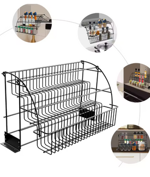 Uittrekbaar Kruidenrek Kast – 3-Lagen Keuken Organizer