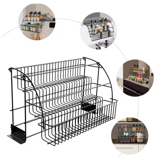 Uittrekbaar Kruidenrek Kast – 3-Lagen Keuken Organizer