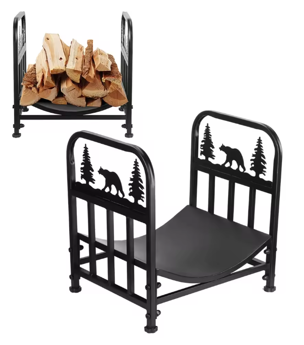 Stalen Haardhoutrek – Vrijstaand Houtopslagrek met Bodemplaat