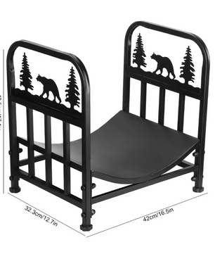 Stalen Haardhoutrek – Vrijstaand Houtopslagrek met Bodemplaat