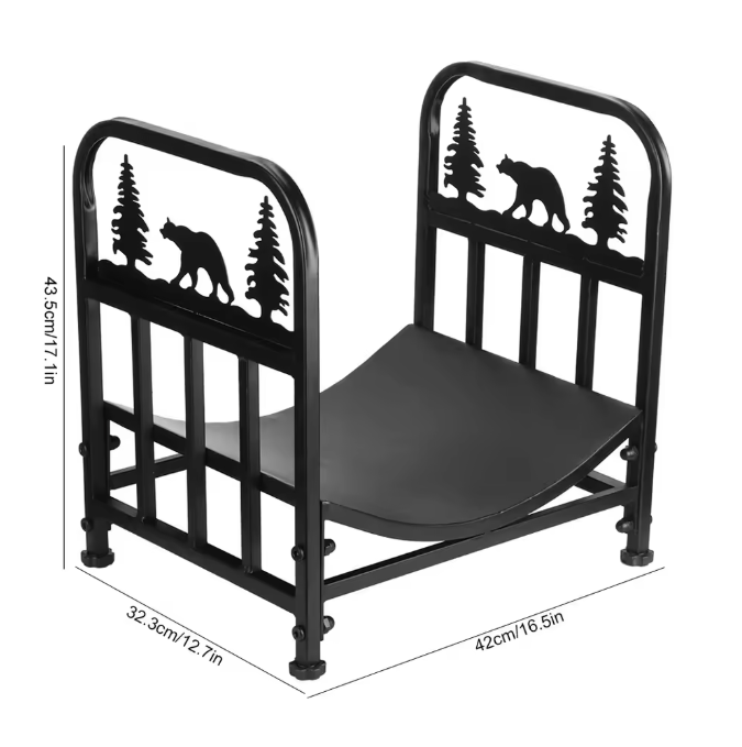 Stalen Haardhoutrek – Vrijstaand Houtopslagrek met Bodemplaat