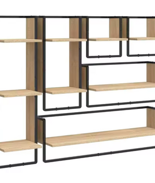 Set van 6 Wandplanken – Sonoma Eiken Wandrek, Modern & Ruimtebesparend