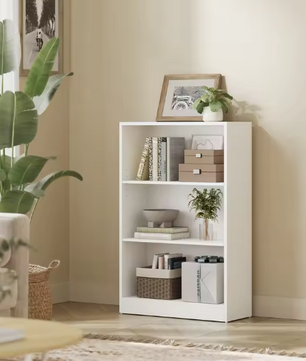 Boekenkast met 3 Lagen – Verstelbare Opbergrek voor Woonkamer & Kantoor