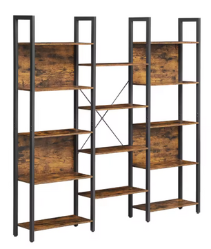 Boekenkast met 14 Planken – Industrieel Opbergrek & Wandkast