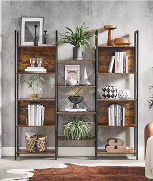 Boekenkast met 14 Planken – Industrieel Opbergrek & Wandkast