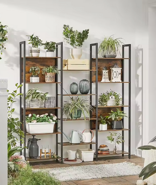 Boekenkast met 14 Planken – Industrieel Opbergrek & Wandkast