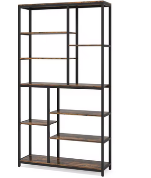 Boekenkast met 9 Lagen – Industrieel Opbergrek & Displaykast