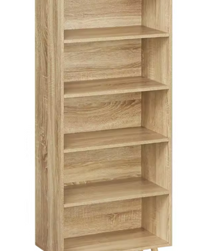 Boekenkast met 5 Vakken – Staand Opbergrek & Roomdivider