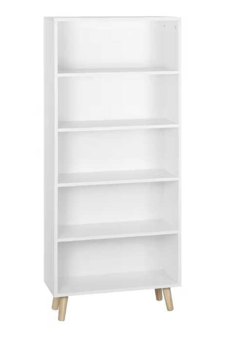 Boekenkast met 5 Vakken – Staand Opbergrek & Roomdivider