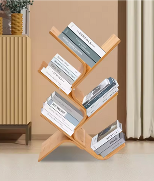 Bamboe Boom Boekenkast met 5 Lagen – Moderne Staande Boekenkast Organizer