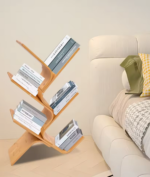 Bamboe Boom Boekenkast met 5 Lagen – Moderne Staande Boekenkast Organizer