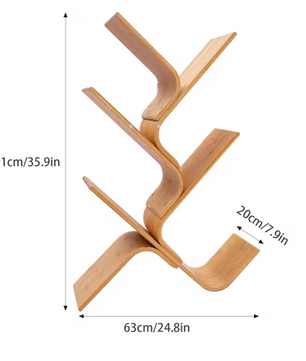 Bamboe Boom Boekenkast met 5 Lagen – Moderne Staande Boekenkast Organizer