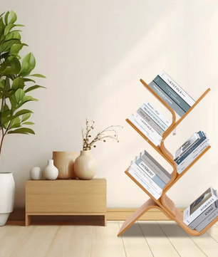 Bamboe Boom Boekenkast met 5 Lagen – Moderne Staande Boekenkast Organizer