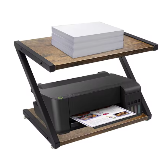 2-Lagen Printerstandaard – Bureau Organizer met Opbergrek