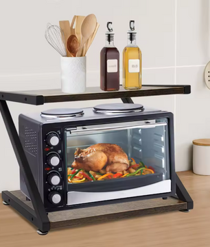 2-Lagen Printerstandaard – Bureau Organizer met Opbergrek