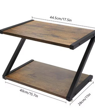 2-Lagen Printerstandaard – Bureau Organizer met Opbergrek