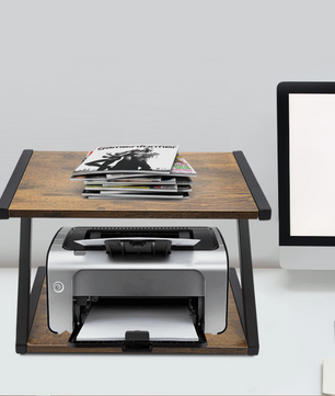 2-Lagen Printerstandaard – Bureau Organizer met Opbergrek