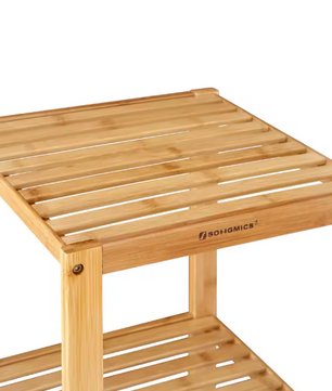 Bamboe Opbergrek met 5 Niveaus – Vrijstaand Rek voor Badkamer, Keuken of Woonkamer