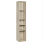 Boekenkast met 5 Vakken – Smalle Open Kast en Kamerscheiding, 151 cm Hoog