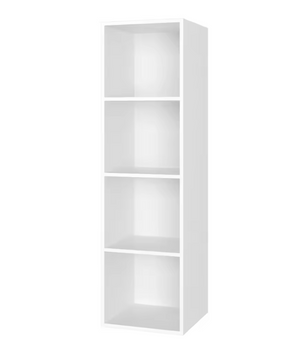 Boekenkast met 4 Vakken – Compact Opbergrek en Kubus Kast, 106 cm Hoog