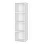 Boekenkast met 4 Vakken – Compact Opbergrek en Kubus Kast, 106 cm Hoog
