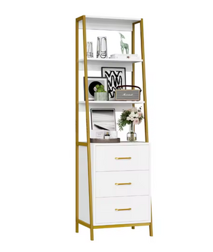 Boekenkast met 3 Lades en 3 Planken – Industrieel Opbergrek 51x40x175 cm