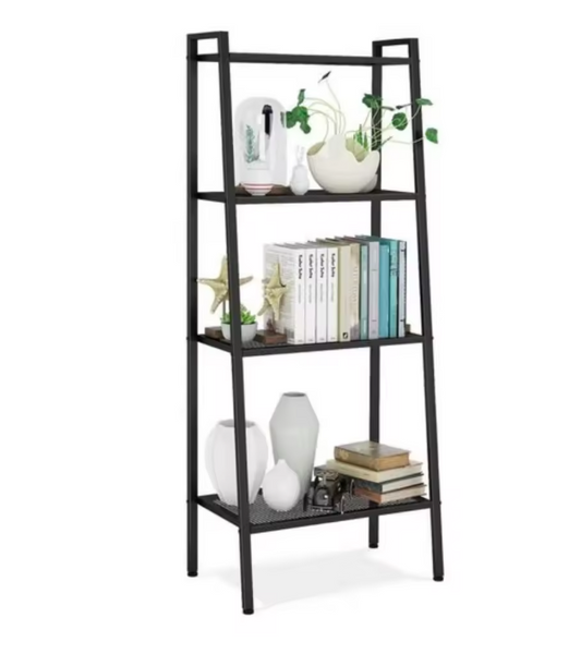 Industriële Boekenkast met 4 Niveaus – Metaal 60x35x147 cm