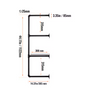 Industriële Wandplank met 3 Lagen – Houten Opbergrek van Metaal 61x20x72,5 cm