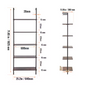 Industriële Wandplank met 3 Lagen – Houten Opbergrek van Metaal 61x20x72,5 cm