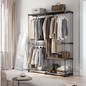 Vrijstaande Kledingkast met Planken en Kledingroedes – Stoffen Opbergkast 138x43x182 cm