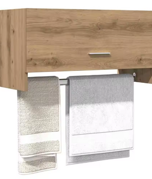 Houten Opbergkast in Eikenlook – Moderne Garderobekast met Legplank