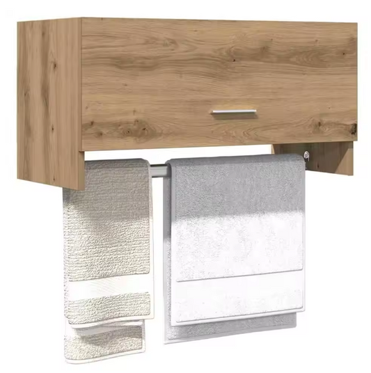 Houten Opbergkast in Eikenlook – Moderne Garderobekast met Legplank