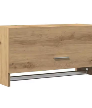 Houten Opbergkast in Eikenlook – Moderne Garderobekast met Legplank