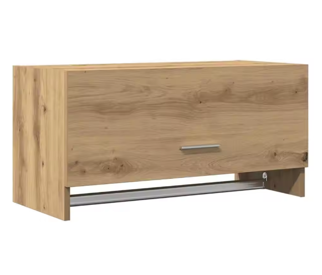 Houten Opbergkast in Eikenlook – Moderne Garderobekast met Legplank